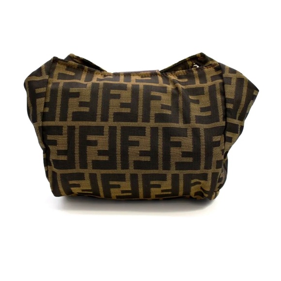 💯AUTH FENDI ZUCCA LARGE CLUTCH POUCH TOILETRY TRAVEL BAG LIKE NEW NYLON FOLDABLE - Picture 5 of 15